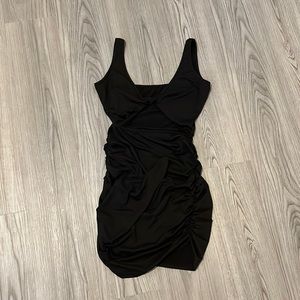 Black mini dress with cutout